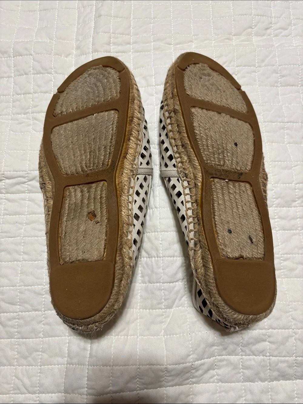Tory Burch Beige Laser-Cut Espadrille Slip-Ons